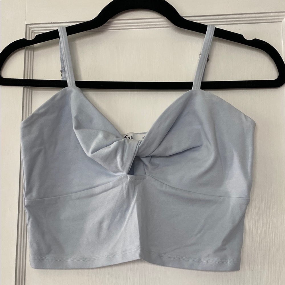 Hollister Sky Blue Twist Front Top